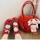Sheep Puff Heart Shaped Patent PU Bag(Limited Reservation/7 Colours/Full Payment Without Shipping)